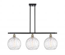 Innovations Lighting 516-3I-BAB-G1215-10-LED - Athens Water Glass - 3 Light - 37 inch - Black Antique Brass - Cord hung - Island Light