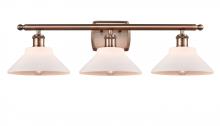 Innovations Lighting 516-3W-AC-G131-LED - Orwell - 3 Light - 28 inch - Antique Copper - Bath Vanity Light