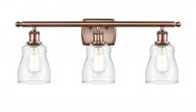 Innovations Lighting 516-3W-AC-G392-LED - Ellery - 3 Light - 25 inch - Antique Copper - Bath Vanity Light