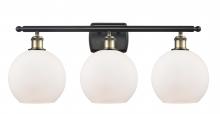 Innovations Lighting 516-3W-BAB-G121-LED - Athens - 3 Light - 28 inch - Black Antique Brass - Bath Vanity Light