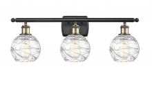 Innovations Lighting 516-3W-BAB-G1213-6-LED - Athens Deco Swirl - 3 Light - 26 inch - Black Antique Brass - Bath Vanity Light