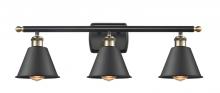 Innovations Lighting 516-3W-BAB-M8-LED - Smithfield - 3 Light - 27 inch - Black Antique Brass - Bath Vanity Light