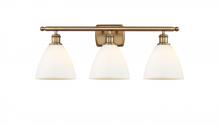 Innovations Lighting 516-3W-BB-GBD-751-LED - Bristol - 3 Light - 28 inch - Brushed Brass - Bath Vanity Light