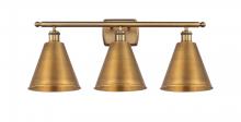 Innovations Lighting 516-3W-BB-MBC-8-BB-LED - Berkshire - 3 Light - 28 inch - Brushed Brass - Bath Vanity Light