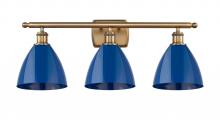 Innovations Lighting 516-3W-BB-MBD-75-BL-LED - Plymouth - 3 Light - 28 inch - Brushed Brass - Bath Vanity Light