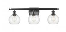  516-3W-BK-G122-6-LED - Athens - 3 Light - 26 inch - Matte Black - Bath Vanity Light