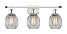 Innovations Lighting 516-3W-WPC-G82-LED - Eaton - 3 Light - 26 inch - White Polished Chrome - Bath Vanity Light