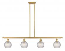 Innovations Lighting 516-4I-SG-G122C-6CL - Athens - 4 Light - 48 inch - Satin Gold - Cord hung - Island Light