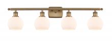 Innovations Lighting 516-4W-BB-G121-6 - Athens - 4 Light - 36 inch - Brushed Brass - Bath Vanity Light