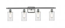  516-4W-SN-G802 - Clymer - 4 Light - 34 inch - Brushed Satin Nickel - Bath Vanity Light