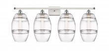  516-4W-WPC-G557-8CL - Vaz - 4 Light - 38 inch - White Polished Chrome - Bath Vanity Light