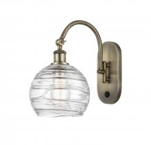 Innovations Lighting 518-1W-AB-G1213-8-LED - Athens Deco Swirl - 1 Light - 8 inch - Antique Brass - Sconce