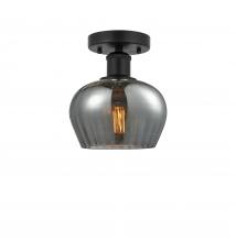 Innovations Lighting 616-1F-BK-G93 - Fenton - 1 Light - 7 inch - Matte Black - Semi-Flush Mount