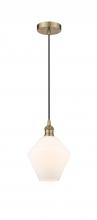 Innovations Lighting 616-1P-AB-G651-8-LED - Cindyrella - 1 Light - 8 inch - Antique Brass - Cord hung - Mini Pendant