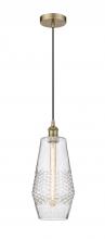 Innovations Lighting 616-1P-AB-G684-7-LED - Windham - 1 Light - 7 inch - Antique Brass - Cord hung - Mini Pendant