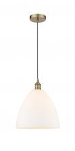 Innovations Lighting 616-1P-AB-GBD-121-LED - Bristol - 1 Light - 12 inch - Antique Brass - Cord hung - Mini Pendant