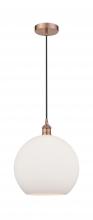 Innovations Lighting 616-1P-AC-G121-12-LED - Athens - 1 Light - 12 inch - Antique Copper - Cord hung - Mini Pendant