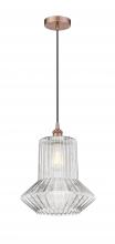 Innovations Lighting 616-1P-AC-G212-LED - Springwater - 1 Light - 12 inch - Antique Copper - Cord hung - Mini Pendant