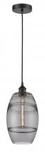  616-1P-BK-G557-8SM - Vaz - 1 Light - 8 inch - Matte Black - Cord hung - Mini Pendant