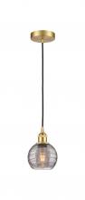 Innovations Lighting 616-1P-SG-G1213-6SM - Athens Deco Swirl - 1 Light - 6 inch - Satin Gold - Cord hung - Mini Pendant