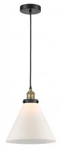 Innovations Lighting 616-1PH-BAB-G41-L - Cone - 1 Light - 12 inch - Black Antique Brass - Cord hung - Mini Pendant