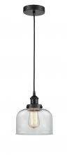 Innovations Lighting 616-1PH-BK-G72-LED - Bell - 1 Light - 8 inch - Matte Black - Cord hung - Mini Pendant