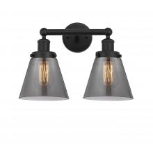 Innovations Lighting 616-2W-BK-G63 - Cone - 2 Light - 15 inch - Matte Black - Bath Vanity Light