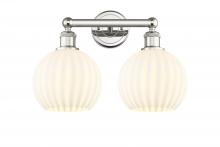 Innovations Lighting 616-2W-PN-G1217-8WV - White Venetian - 2 Light - 17 inch - Polished Nickel - Bath Vanity Light