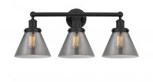 Innovations Lighting 616-3W-BK-G43 - Cone - 3 Light - 26 inch - Matte Black - Bath Vanity Light