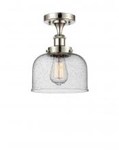 Innovations Lighting 916-1C-PN-G74 - Bell - 1 Light - 8 inch - Polished Nickel - Semi-Flush Mount