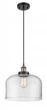 Innovations Lighting 916-1P-BAB-G72-L-LED - Bell - 1 Light - 12 inch - Black Antique Brass - Cord hung - Mini Pendant