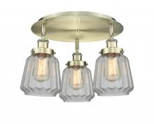 Innovations Lighting 916-3C-AB-G142 - Chatham - 3 Light - 19 inch - Antique Brass - Flush Mount