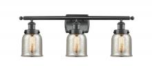 Innovations Lighting 916-3W-BK-G58-LED - Bell - 3 Light - 26 inch - Matte Black - Bath Vanity Light