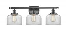 Innovations Lighting 916-3W-BK-G72-LED - Bell - 3 Light - 28 inch - Matte Black - Bath Vanity Light