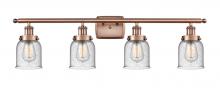 Innovations Lighting 916-4W-AC-G54 - Bell - 4 Light - 36 inch - Antique Copper - Bath Vanity Light