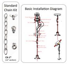 Innovations Lighting CK-1-OB - Chain Conversion Kit - 12 inch - Oil Rubbed Bronze