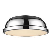 Golden 3602-14 BLK-CH - Duncan 14" Flush Mount