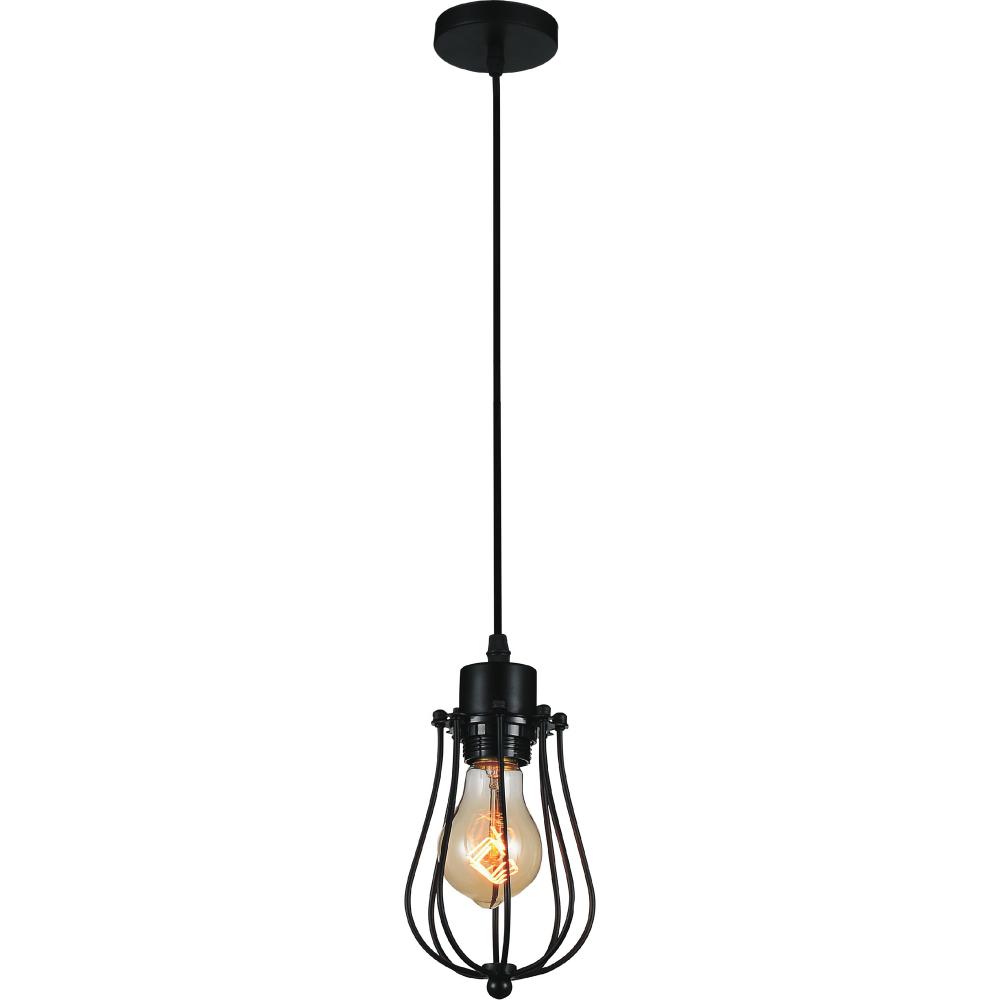 Tomaso 1 Light Down Mini Pendant With Black Finish