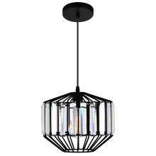 CWI Lighting 9942P10-1-101-A - Alethia 1 Light Down Pendant With Black Finish