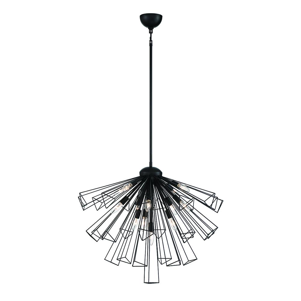 Dendelio 13 Light Chandelier in Black