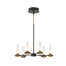 Eurofase 45712-012 - Torcia 12 Light Chandelier in Black and Brass