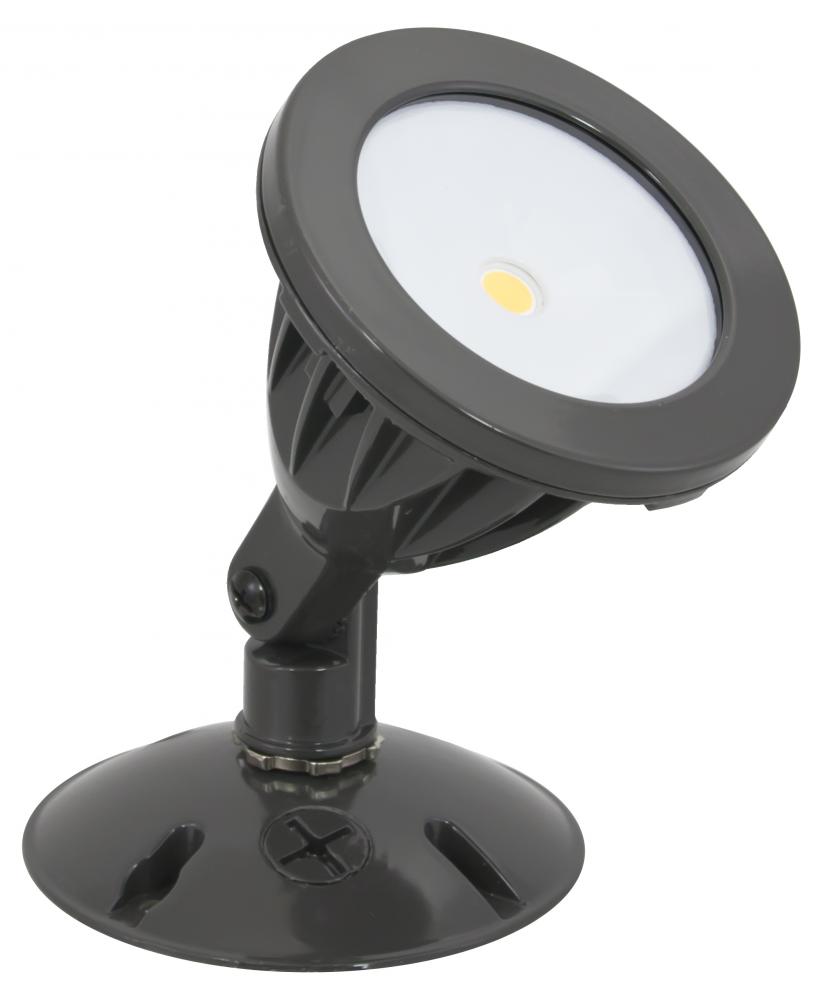 Single Head COB Flood Light, 8.3 Watts, Dark Bronze Finish