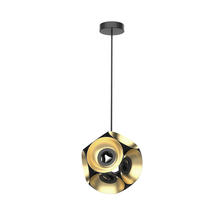 Kuzco Lighting Inc CH51224-BK/GD - Magellan 24-in Black/Gold LED Chandelier