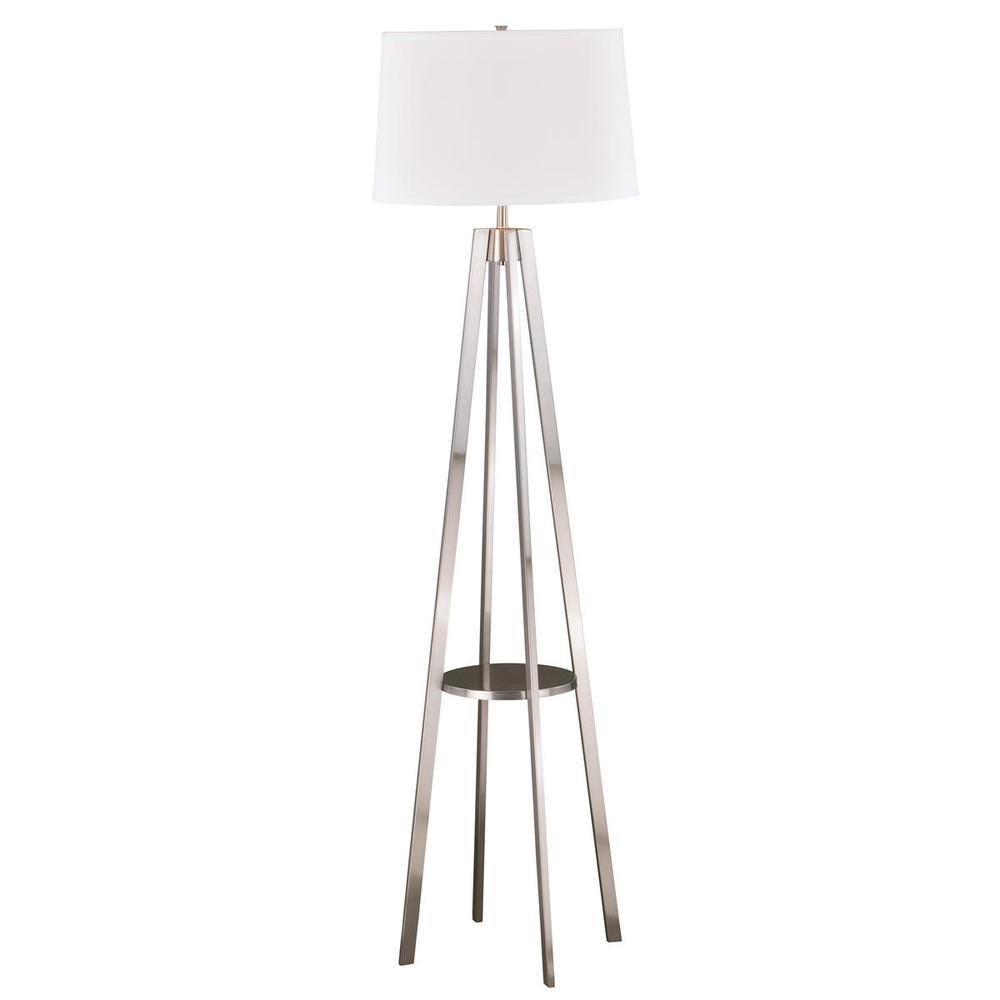 Perkins Floor Lamp Satin Nickel