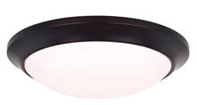 Vaxcel International C0125 - Leo 12" LED Bluetooth Flush Mount Oil Burnished Bronze