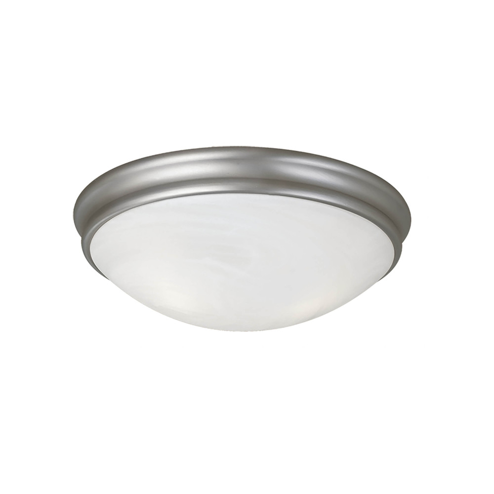 2-Light Flushmount Ceiling Light Satin Nickel