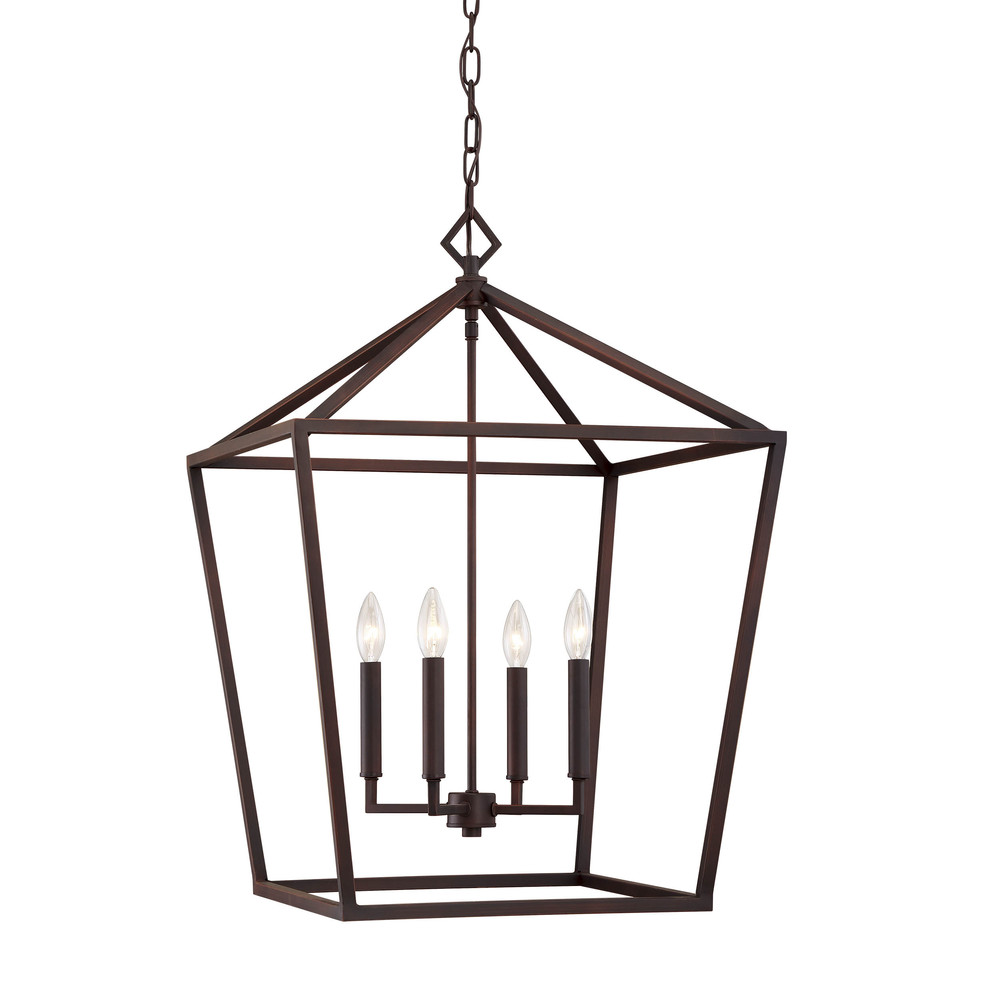 4-Light Pendant light Rubbed Bronze