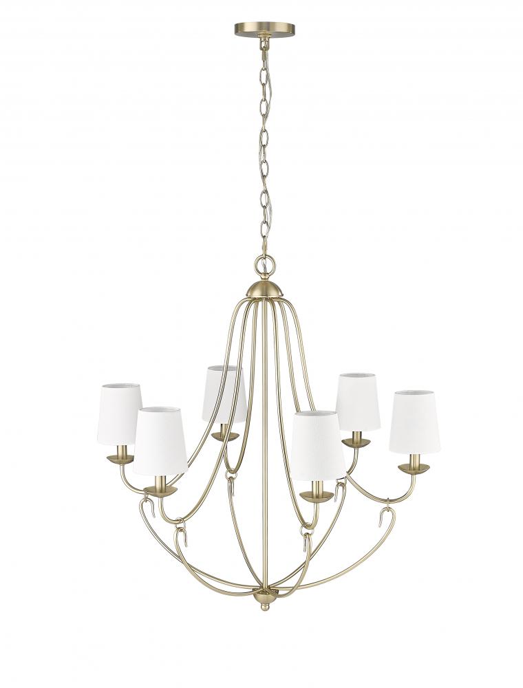 Eisley 6-Light Chandelier Ceiling Light Modern Gold