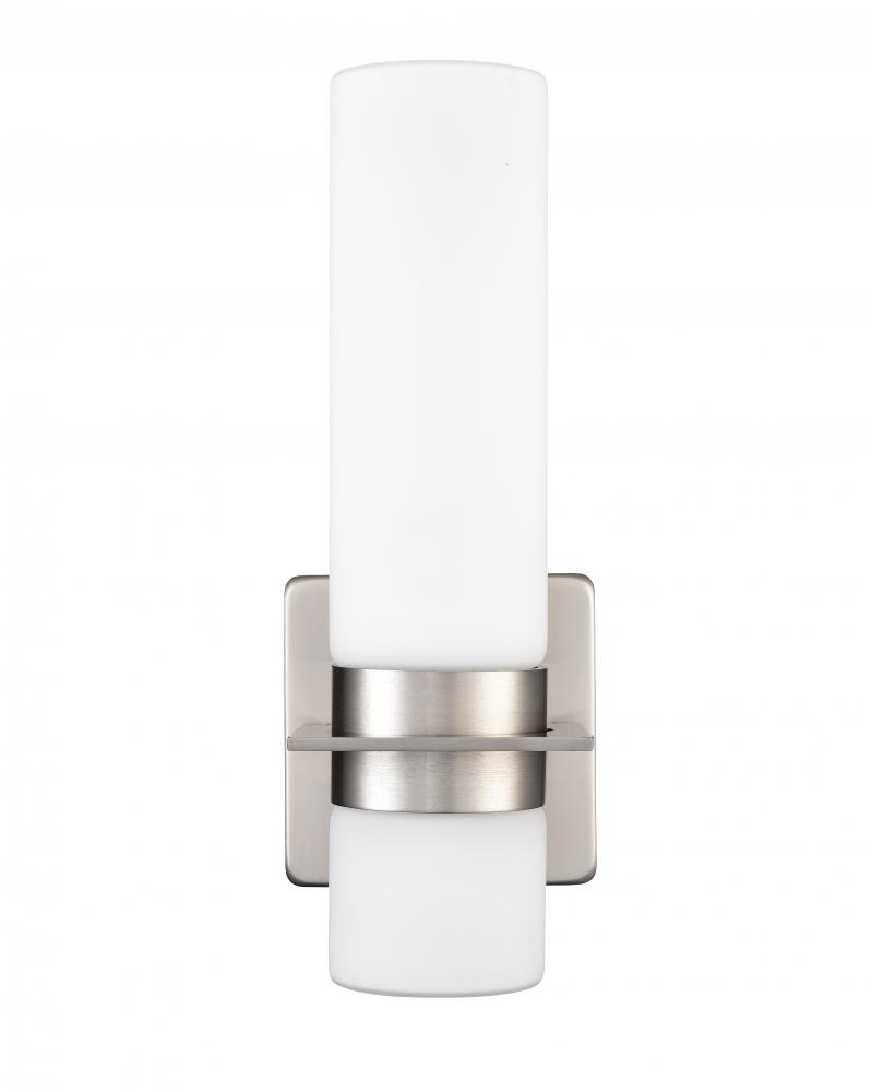 Selectable 3 CCT Integrated LED Outdoor Wall Sconce Brushed Nickel