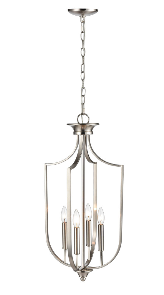 4-Light Pendant light Brushed Nickel